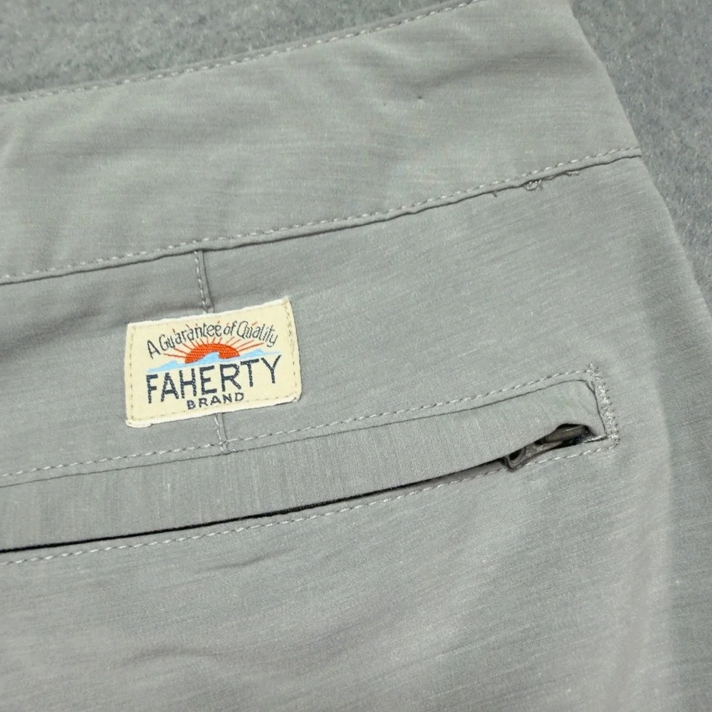 Faherty All Day Shorts Mens 31x8 Grey Hybrid Board Shorts Stretch Quick Dry 7in